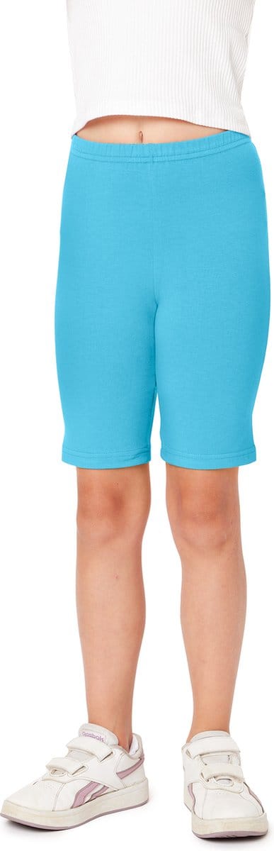 Bellivalini Meisjes Leggings - Sport - Vrijetijdsbroek - Korte - Katoen - Turkoois - 134 - BLV-BLV50-281-LE