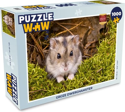 Puzzel Grijze dwerghamster - Legpuzzel - Puzzel 1000 stukjes volwassenen