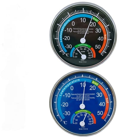 2 Stuks Analoge Binnen Thermometer en Hygrometer voor Klimaatcontrole