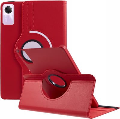 Coverup Tablethoes geschikt voor Xiaomi Redmi Pad SE (11 inch) Hoesje - 360° Rotating Book Case - Rood