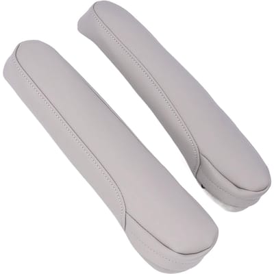 2 stuks Stoel Armleuning Hoes Leer Auto Interieur Accessoires Vervanging voor Odyssey 2004?2014Grijs white