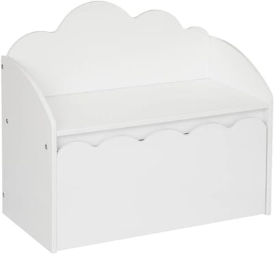 ATMOSPHERA CREATEUR D'INTERIEUR ATM-188242 Atmosphera bank en opbergdoos, hout, 60 x 30 cm, wit