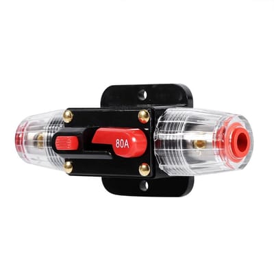 Dailygoody - Self-Fuse Switch - Fuse Switch - Veilige automatische reset - 80A - 12V-24V - Geschikt voor audio-installaties - 2086