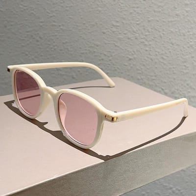 Lunettes de Soleil Circulaires KAMMPT Hommes Élégantes Décor Vintage Design Extérieur Lunettes de Soleil Femmes Tendance Nouveauté Multicolore Décontractées Lunettes de Soleil as picture shows