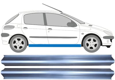 Reparatie dorpel voor Peugeot 206 206+ 1998-2012 / Links = Rechts / Set