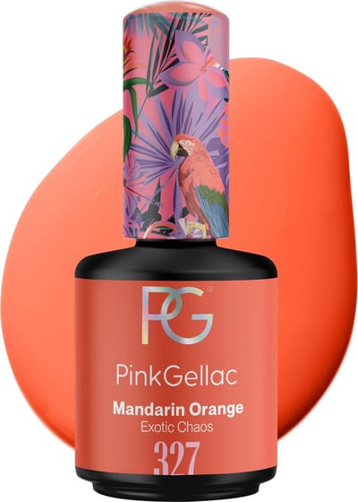 Pink Gellac Gellak - 327 Mandarin Orange 15ml - Oranje Gel Nagellak Glanzend - Gellac - Gel Nagels Producten