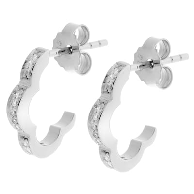 Orphelia 'Onyx' Dames 925 Sterling Zilveren Oorbellen - Zilver ZO-7127