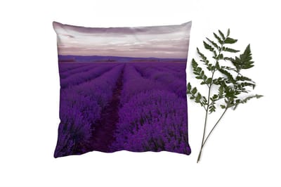 Sierkussens - Kussentjes Woonkamer - 40x40 cm - Lavendel - Paars - Bloemen - Natuur
