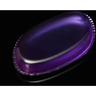 Poederkwast Puff Transparante Siliconen Gel voor Cosmetisch Hulpmiddel PAARS