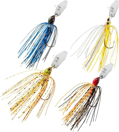 Spinner Fishing Bait Set van 4 Stuks voor Snoek, Baars en Snoekbaars - Perfect voor Visavonturen