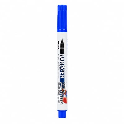 Oliehoudende marker - blauw - waterbestendige en sneldrogende inkt - voor industriële markering en tekenwerk - papieren doos