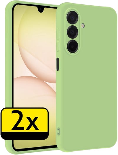 Hoesje - 2 Stuks - Geschikt voor Samsung Galaxy A17 - Sterk & Shockproof - Case Siliconen - Back Cover - Telefoon Hoes - Telefoonhoesjes - Groen