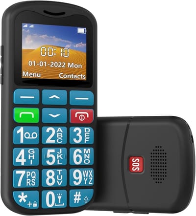 4G Senioren Mobiele Telefoon - met Grote Toetsen, SOS-knop - Ouderen Telefoon - Big Button - Senioren Mobiel - Blauw