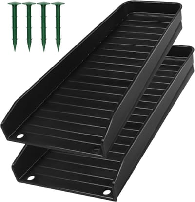 Regenpijp Spatblok - Afvoer Verlenger - Wateroverlast Voorkomen - Roest- en Lichtbestendig - 44.6 x 23.1 x 8.1 cm - Zwart