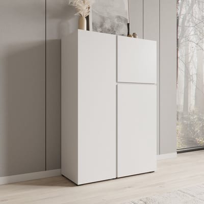 Meubella - Aroji - Vitrinekast - Wit - 92x40x139 cm