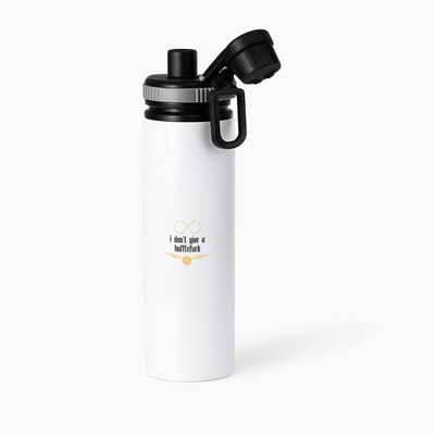 Hacebo® - I don't give a hufflefuck waterfles met draaidop grijs - Quotes - het boeit mij niet - grappige tekst - quotes - verjaardagscadeau - verjaardag - cadeau - kado - geschenk - gift - water fles - 850ML