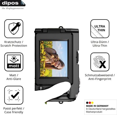 dipos – 4x Matte Beschermfolie geschikt voor Aboobu Digitalkamera 4K 48MP 3 Zoll | Krasbestendige & antireflecterende Screenprotector Ultra-Thin