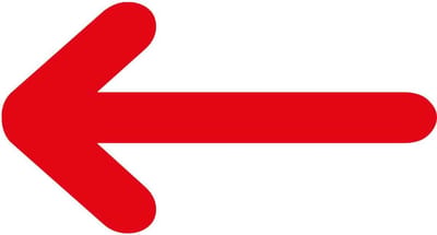 Vloerstickers pijlen Rood - Vloermarkeringspijlen