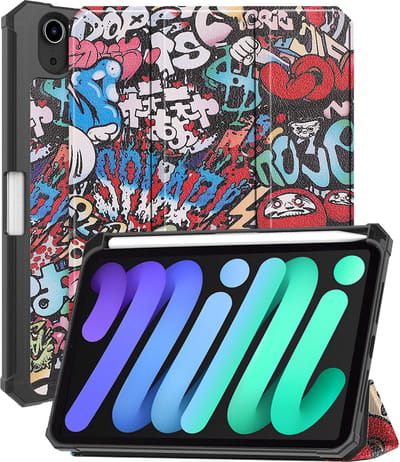 Hoesje - Geschikt voor Apple iPad Mini 7 (2024) - 8.3 inch - 7e Generatie - Dun & Stevig - Trifold Bookcase - Hard Cover Case - Met Uitsparing Geschikt voor Apple Pencil - Hardcover Book - Tablet Hoes - Graffity