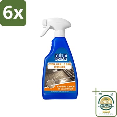 Blue Wonder Oven & Grillreiniger 500 ml - Voordeelverpakking - 6 stuks - Vetverwijderaar - Schoonmaakmiddel