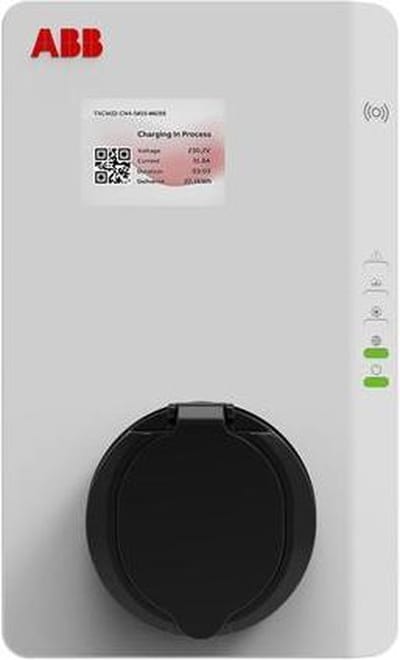 ABB Terra Wallbox AC EV Laadstation RFID, LCD Display, 4G Connectiviteit 4G, MID certificering (SKU: 6AGC081281)