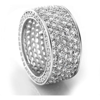 Caoshi Prachtige Briljante Zirkonia Vingerring Vrouwelijk Bruiloft Feest Accessoires Luxe Dames Schitterende Sieraden Voor Jubileum 7 white