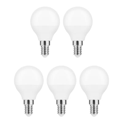 Modee E14 LED Lamp 7W - 700lm - 6000K - Daglicht Wit - LED Globe Mini P45 - Vervangt 54W Halogeen Gloeilamp - 5 stuks