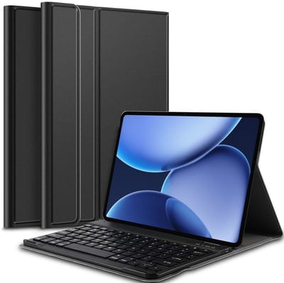 Hoes met toetsenbord geschikt voor Oppo Pad 4 Pro (13.2 inch) - Keyboard Book Case Cover Hoesje Zwart