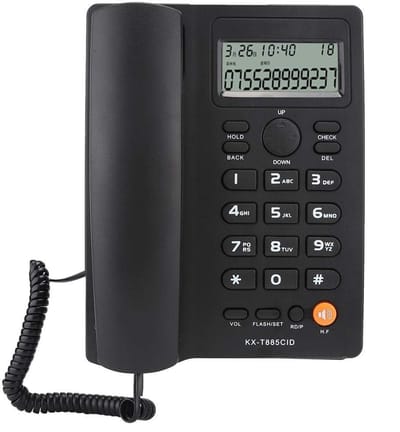 Solidchoice- Telefoon met handsfree-functie - Vaste Telefoon - Beller-ID - Telefoon voor thuiskantoor - Telefoon met dubbele interface - Gewicht ca. 570 g