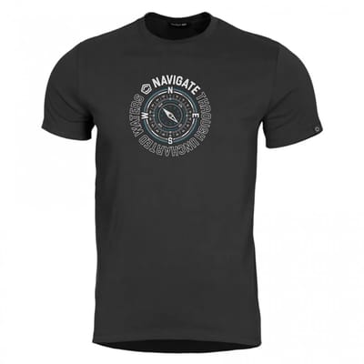 Pentagon Ageron Navigate T-shirt Met Korte Mouwen Zwart XL Man