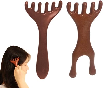 2 stuks rugkrabbers, handrugkrabber, hoofdmassage, massagekam voor hoofdmassage, hoofdhuidkam, Gua Sha hoofdhuidkam, meridiaanmassageapparaat, hoofdverzorging