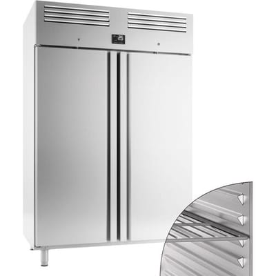 GGM Gastro Kühlschrank Edelstahl Premium PLUS - GN 2/1 - 1240 Liter - mit 2 Türen Zilver