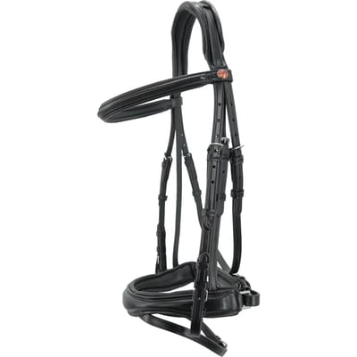 Hoofdstel Kieffer Perseus with leather browband Pull-Back Nosebd.W.Flash Strap