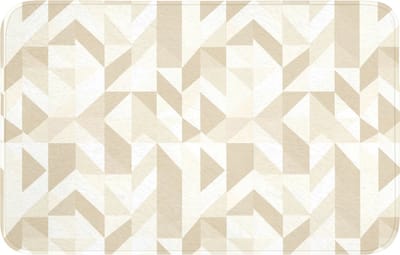 WC mat 80x50 cm - Antislip - Modern - Abstract - Beige - Toiletmat - Vloermat - Douchemat - Toilet tapijt - Toiletmatten