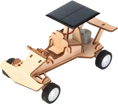 De Bouwplaats Raceauto Formule 1 - Houten bouwpakket op zonne-energie - 8+ jaar