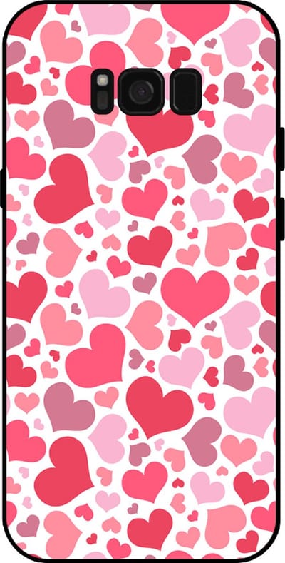 Smartphonica Telefoonhoesje Geschikt voor Samsung Galaxy S8 met Hartjes Print - Hearts Design TPU Backcover Case - Kinder Hoesje met Hartjes Design geschikt voor Samsung Galaxy S8