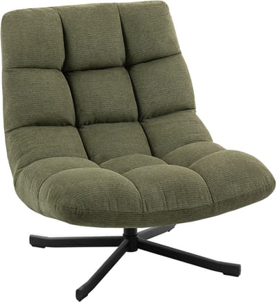 Homcom Accent Chair-Chenille, Staal-75L x 95B x 90H cm-Groen