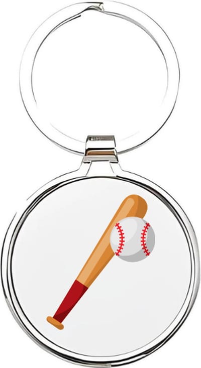 Akyol - Honkbal Sleutelhanger - honkbal - Honkballers - Cadeau - Sport sleutelhanger - sport - Honkbal - Baseball - sleutelhanger voor honkballers - slagbal - sleutelhanger voor jongens - sleutelhanger van een honkbal - 4 x 7,5 CM
