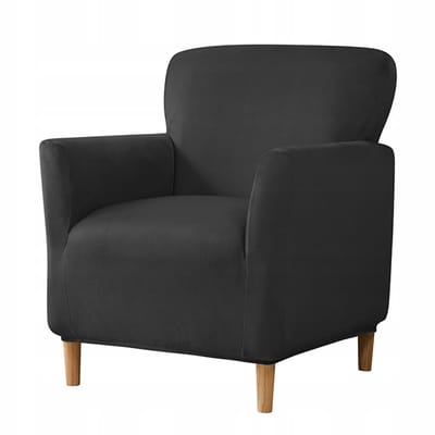 Zwarte Velours Hoezen voor Kleine Fauteuil S - Stijlvol en Duurzaam