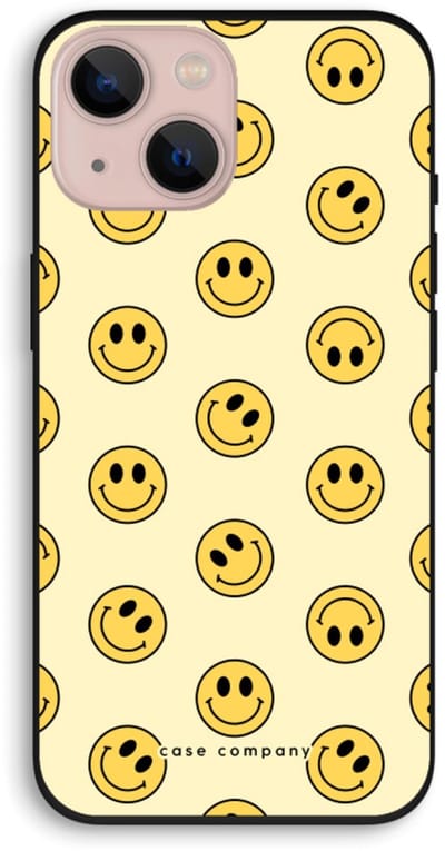 Case Company® - Hoesje geschikt voor iPhone 13 hoesje - Smiley N°2 - Biologisch Afbreekbaar Telefoonhoesje - Bescherming alle Kanten en Schermrand