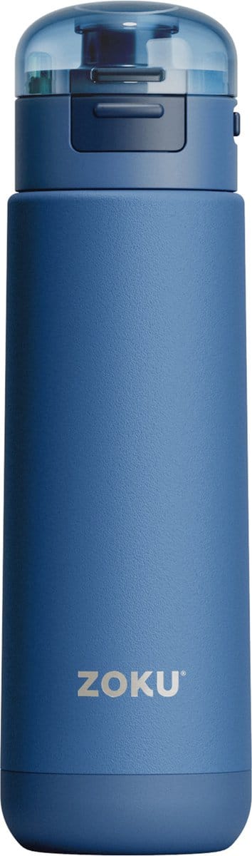 Thermosbeker, 0.5 L, RVS/Polypropyleen, BPA vrij, Blauw - Zoku