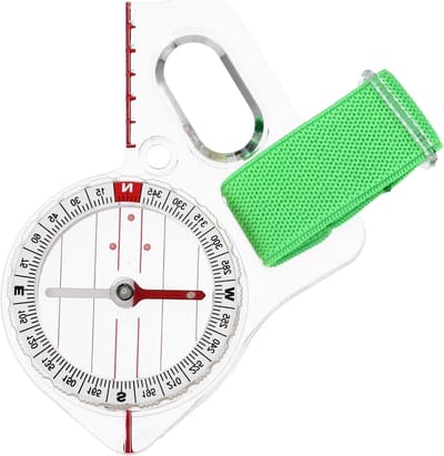 2 Stuks Leer Kompas voor Overleving, Mini Navigatie Tool voor Wandelen en Reizen, Handzaam en Draagbaar Kompas
