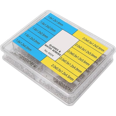 1000 stuks ijzeren schroef horlogereparatie bril polshorloge reparatiegereedschap accessoire blue