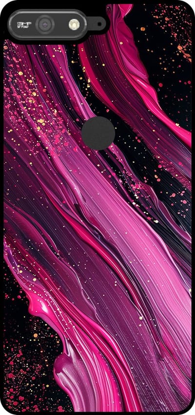 Smartphonica Telefoonhoesje Geschikt voor Huawei Y6 Prime (2018) met marmer opdruk - TPU backcover case marble design - Paars Roze geschikt voor Huawei Y6 (2018)