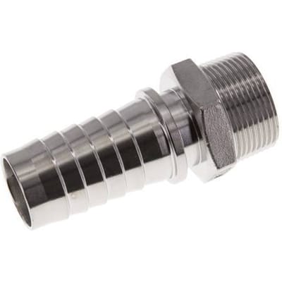 32x48 mm & R1-1/4'' RVS 1.4301 Slangpilaar met Buitendraad DIN EN 14423