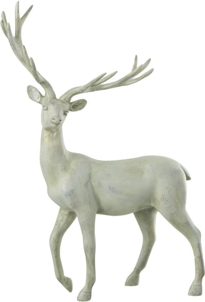 J-Line decoratie Hert Wandelend - polyresin - grijsblauw