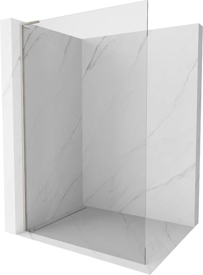 Mexen Kioto L douchewand Walk-in 50 x 200 , transparant, geborsteld nikkel - 800-050-103-97-00