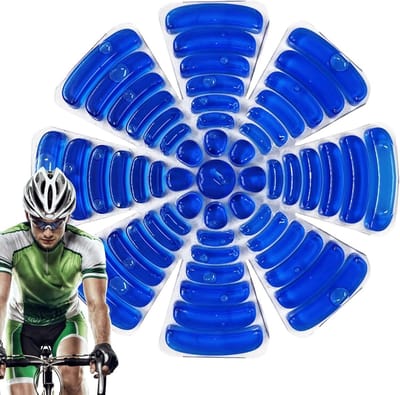 Verkoelende Hoed - Koelkussen Fietshelm - Outdoor Sport - Herbruikbaar Koelmateriaal - 25 x 25 cm - Blauw