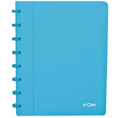 Atoma Trendy schrift, ft A5, 144 bladzijden, geruit 5 mm, transparant turkoois