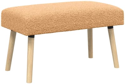 vidaXL - Bank - Effen - Beige - 80 - x - 40 - x - 46 - cm - Bouclé